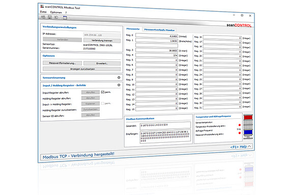 Checking the Modbus functionality