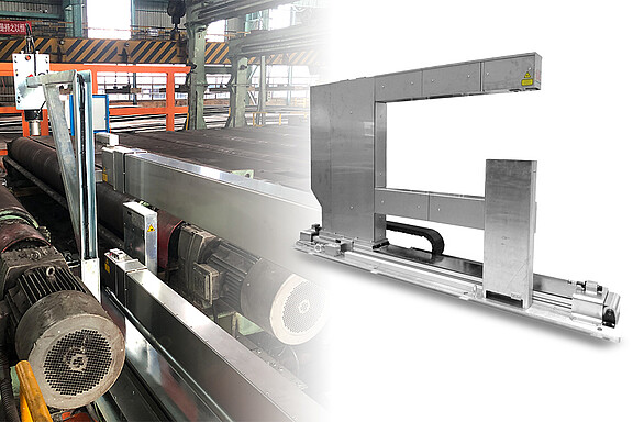 Thickness, width & length measurement of heavy plate