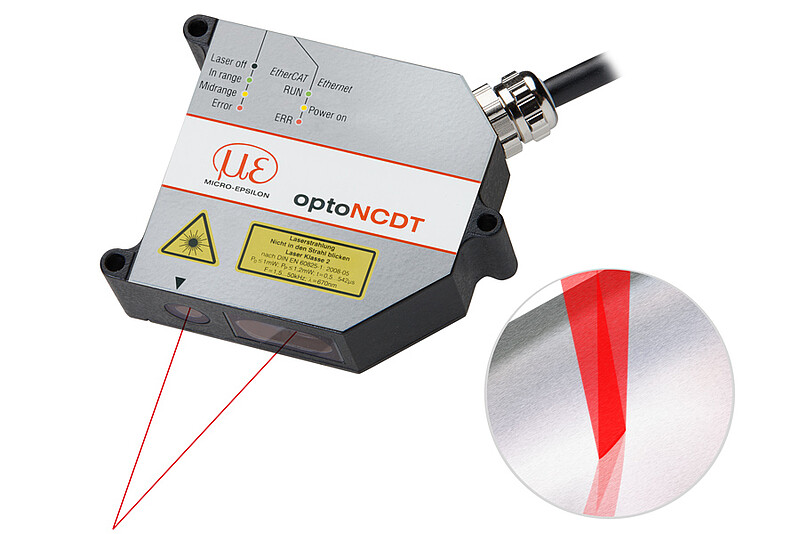 Highly dynamic laser sensor for shiny metallic objects