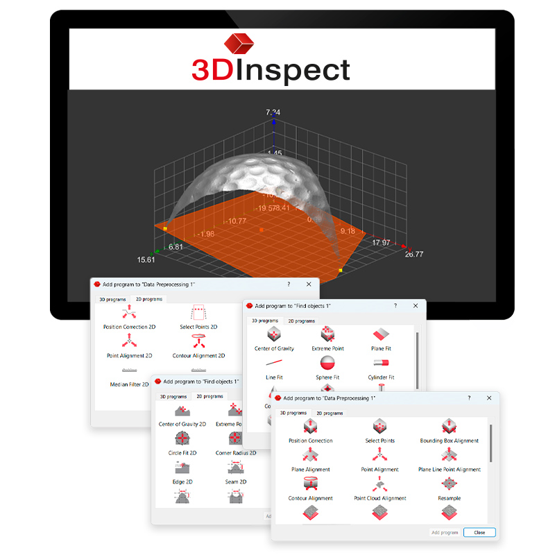 3DInspect 線上量測3D軟體 3D 感測器