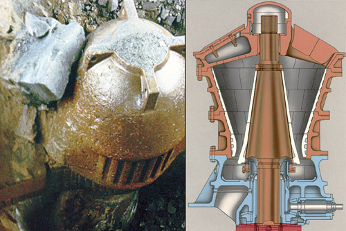 Crusher gap adjustment in rotary crushers